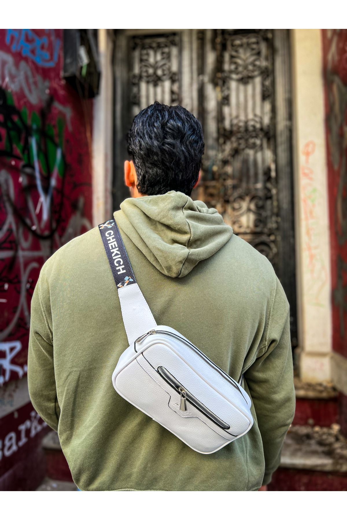 CH101 - Poani Tablet Erkek Çanta BEYAZ