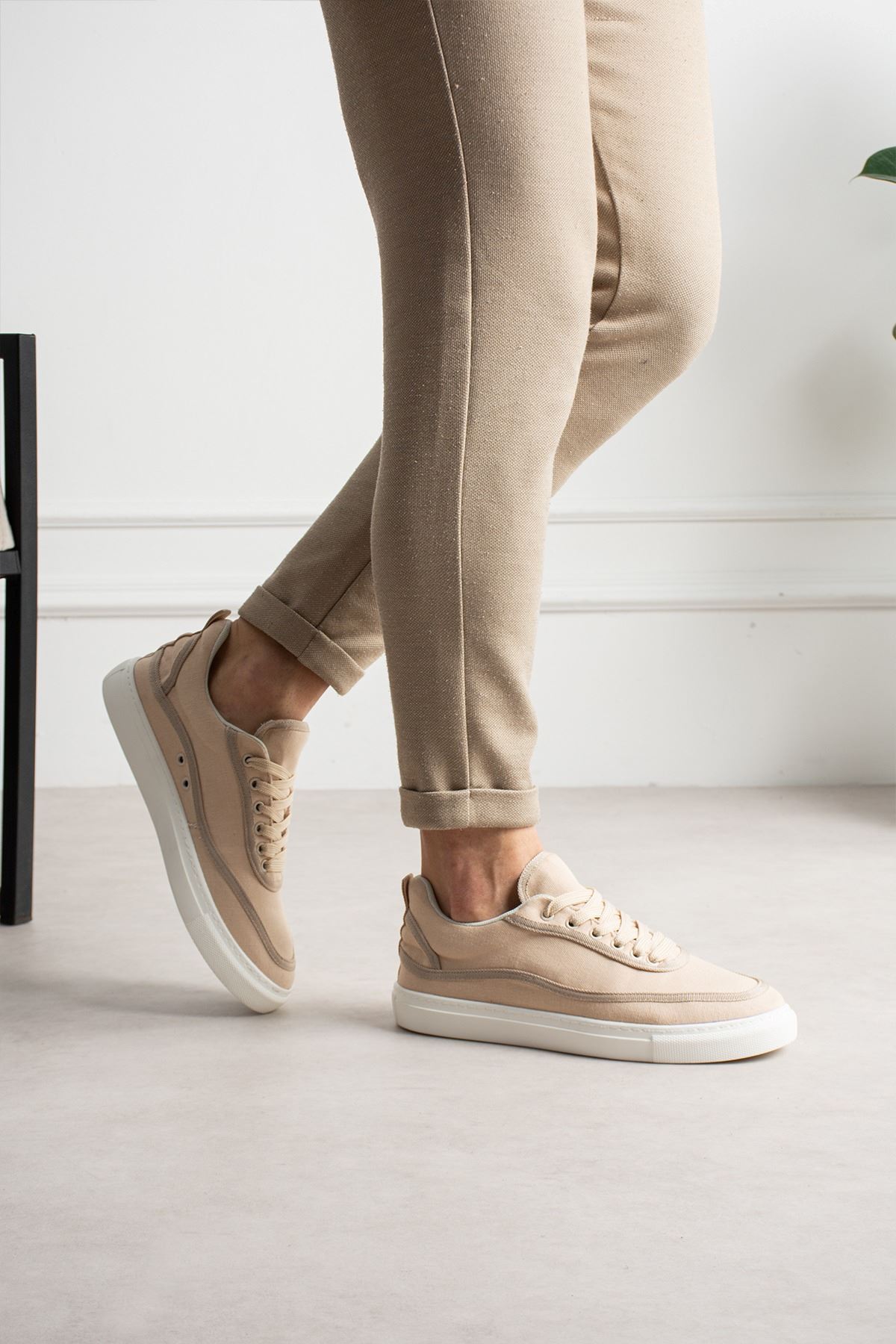 RS625 - Keten Erkek Spor Ayakkabı BEJ/BEJ