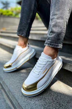 CH041 - CBT Renaissance Erkek Ayakkabı BEYAZ/ALTIN