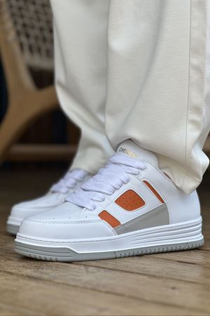 CH2410 - CBT Avax  Erkek Spor Ayakkabı Beyaz/Turuncu