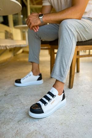 CH251 - GBT Mirror Furry Erkek Ayakkabı BEYAZ/SIYAH