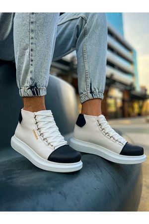 CH258 - GBT Roma Colourful Erkek Bot BEYAZ/SIYAH