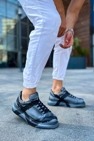 CH254 - CST Pittura Erkek Ayakkabı 551 GRI SIYAH X