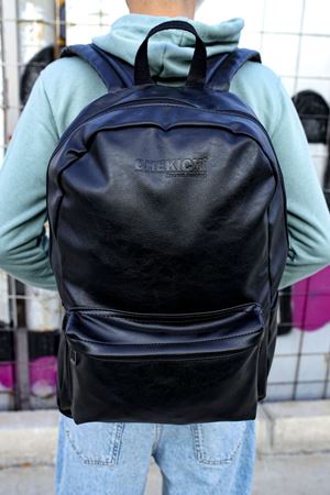 CNT006 - Cilt Deri Erkek Sırt Çantası SIYAH