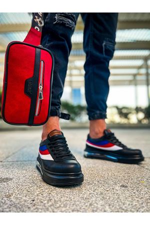 CH101 - Poani Tablet Erkek Çanta SIYAH - KIRMIZI
