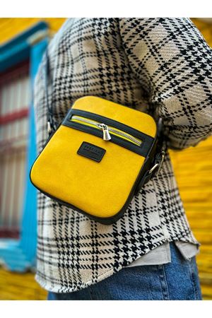 CH102 - Stealht Kare Erkek Çanta SIYAH - SARI