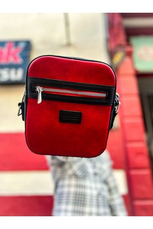 CH102 - Stealht Kare Erkek Çanta SIYAH - KIRMIZI