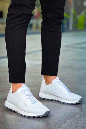 CH2409 - Triko Erkek Ayakkabı BEYAZ