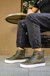 CH029 CBT Vulcanized Lace Up Erkek Bot HAKI