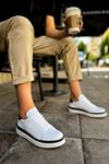 CH979 - Santoni GBT Spor Erkek Ayakkabı BEYAZ/SIYAH