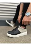 JY151 Boost Bağcıklı Cilt Süet Erkek Günlük Sneaker Ayakkabı CSBT - Siyah/Gri