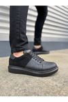 JY151 Boost Bağcıklı Cilt Süet Erkek Günlük Sneaker Ayakkabı CSST - Siyah