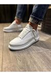 JY914 Drake Bağcıklı Cilt Erkek Günlük Sneaker Ayakkabı CBT Beyaz