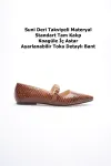 Isolde Kadın Taba Kroko Babet Ayakkabı